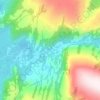 Oppland topographic map, elevation, terrain