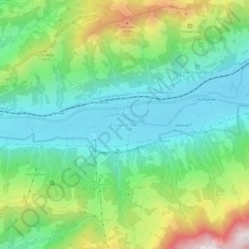Thalkirchdorf topographic map, elevation, terrain