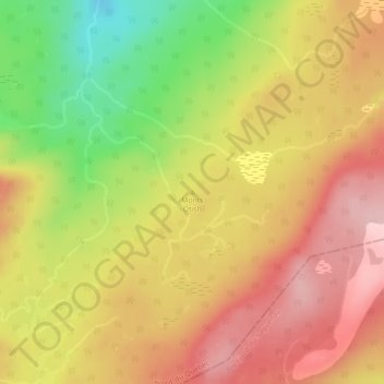 Monts Otish topographic map, elevation, terrain