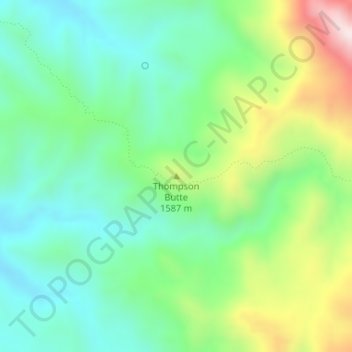 Thompson Butte topographic map, elevation, terrain
