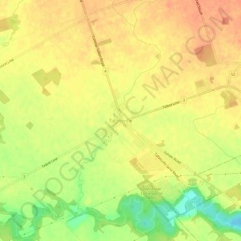Talbotville topographic map, elevation, terrain