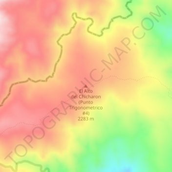 El Alto del Chicharon (Punto Trigonometrico #4) topographic map, elevation, terrain