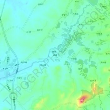 塘堰 topographic map, elevation, terrain