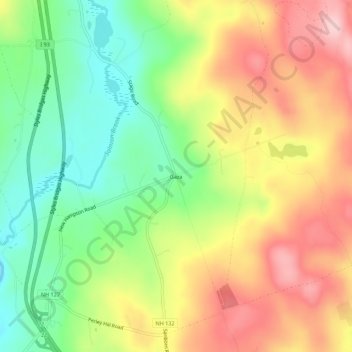 Gaza topographic map, elevation, terrain