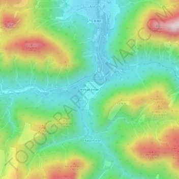 Wildbad Kreuth topographic map, elevation, terrain