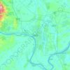 Vientiane topographic map, elevation, terrain