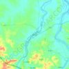 晏河乡 topographic map, elevation, terrain
