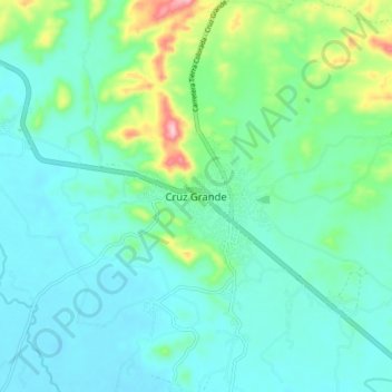 Cruz Grande topographic map, elevation, terrain