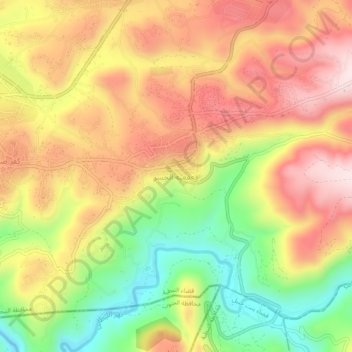 Qaaqaait El Jisr topographic map, elevation, terrain