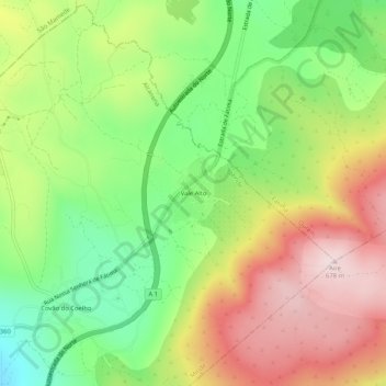 Vale Alto topographic map, elevation, terrain