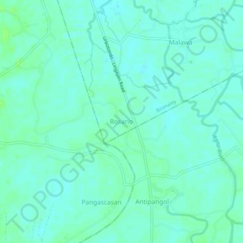 Rosario topographic map, elevation, terrain