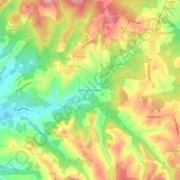 Mulino di Sugana topographic map, elevation, terrain