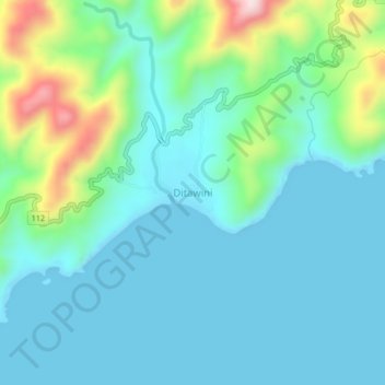 Ditawini topographic map, elevation, terrain