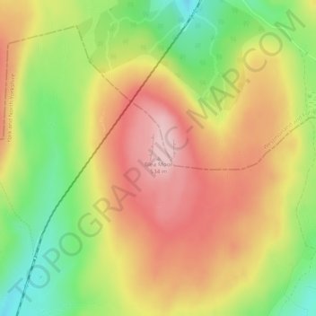 Blea Moor topographic map, elevation, terrain
