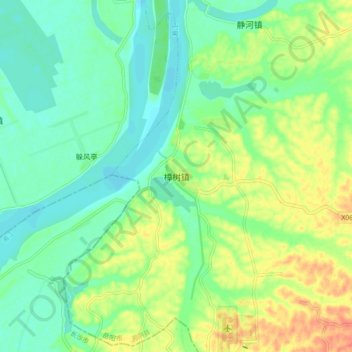 樟树镇 topographic map, elevation, terrain