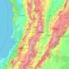 Quindío topographic map, elevation, terrain