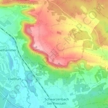 Eichelberg topographic map, elevation, terrain