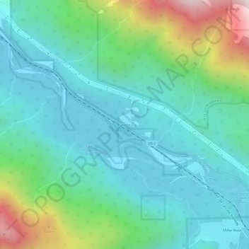 Grotto topographic map, elevation, terrain