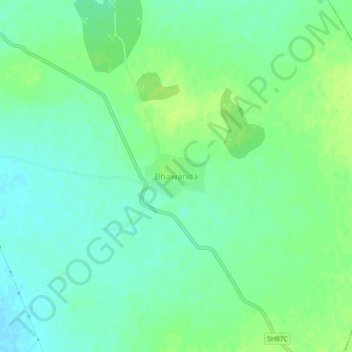 Bhawanda topographic map, elevation, terrain