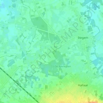 Isschot topographic map, elevation, terrain