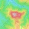 Mount Bischoff topographic map, elevation, terrain