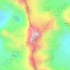 Gannett Peak topographic map, elevation, terrain