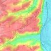 Les Croissants topographic map, elevation, terrain