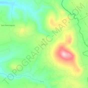 Jurica topographic map, elevation, terrain