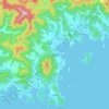 Hail-myeon topographic map, elevation, terrain