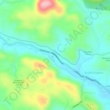 Maruthimoodu topographic map, elevation, terrain
