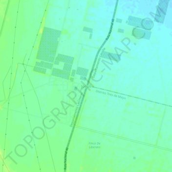 Jocolí topographic map, elevation, terrain