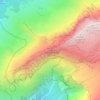 La Cathédrale topographic map, elevation, terrain