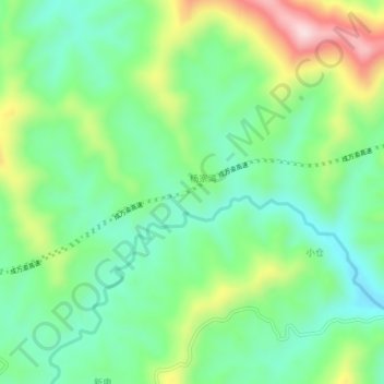 Yulong topographic map, elevation, terrain
