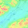 南雄市 topographic map, elevation, terrain