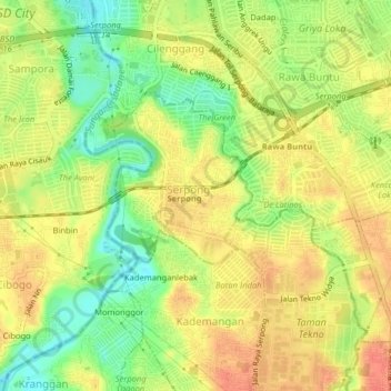 Cadasmampar topographic map, elevation, terrain