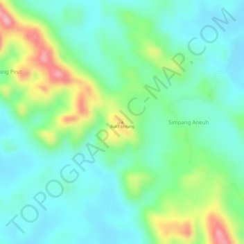 Bukit Lintang topographic map, elevation, terrain