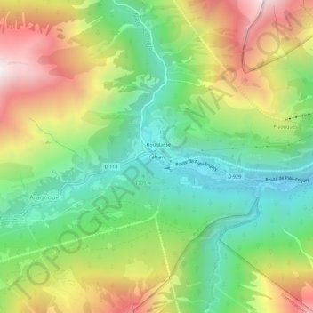 Fabian topographic map, elevation, terrain