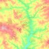 Kitwe topographic map, elevation, terrain