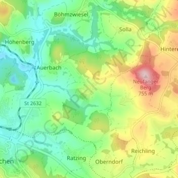 Stadl topographic map, elevation, terrain