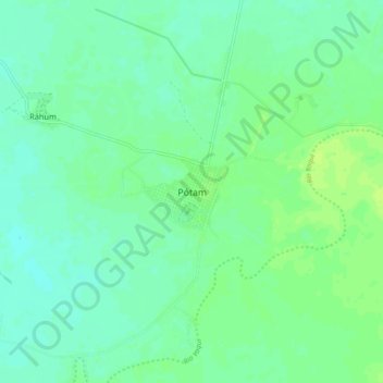 Pótam topographic map, elevation, terrain