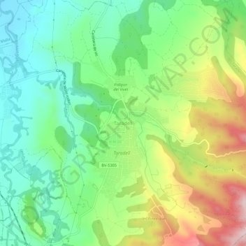 Taradell topographic map, elevation, terrain
