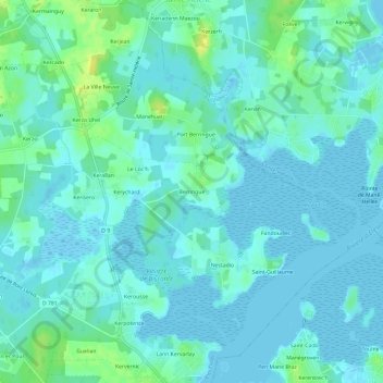 Berringue topographic map, elevation, terrain