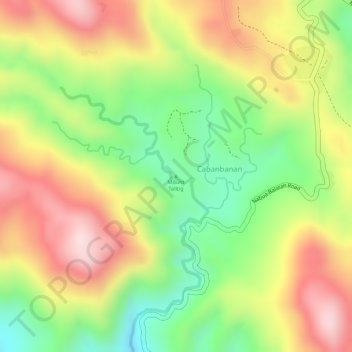 Mount Talitig topographic map, elevation, terrain