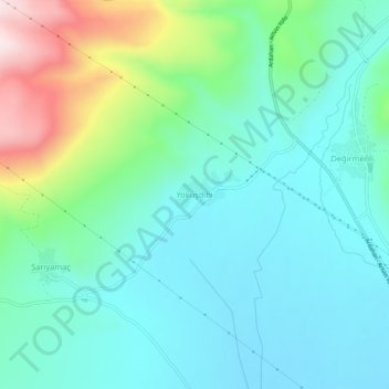 Yokuşdibi topographic map, elevation, terrain