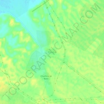 Bhadla topographic map, elevation, terrain