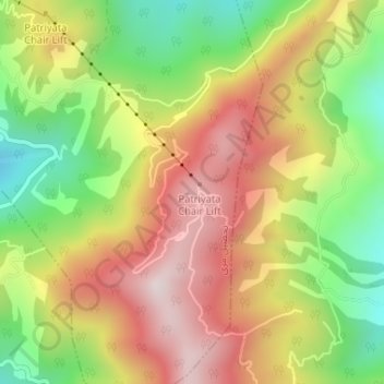 Patriata topographic map, elevation, terrain