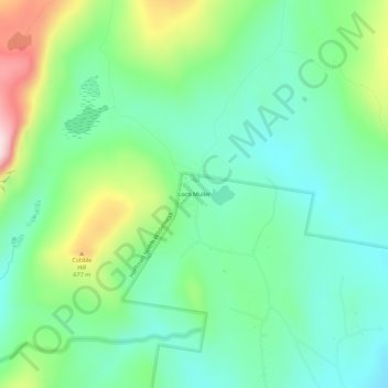 Loch Muller topographic map, elevation, terrain