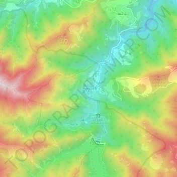 Ridracoli topographic map, elevation, terrain
