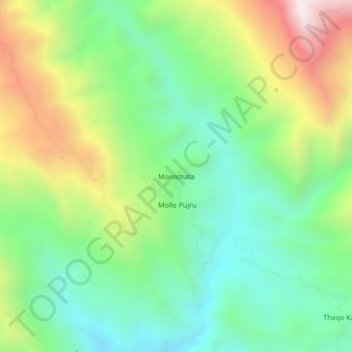 Morochata topographic map, elevation, terrain