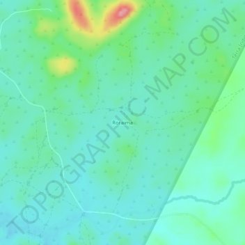 Roraima topographic map, elevation, terrain